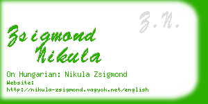 zsigmond nikula business card